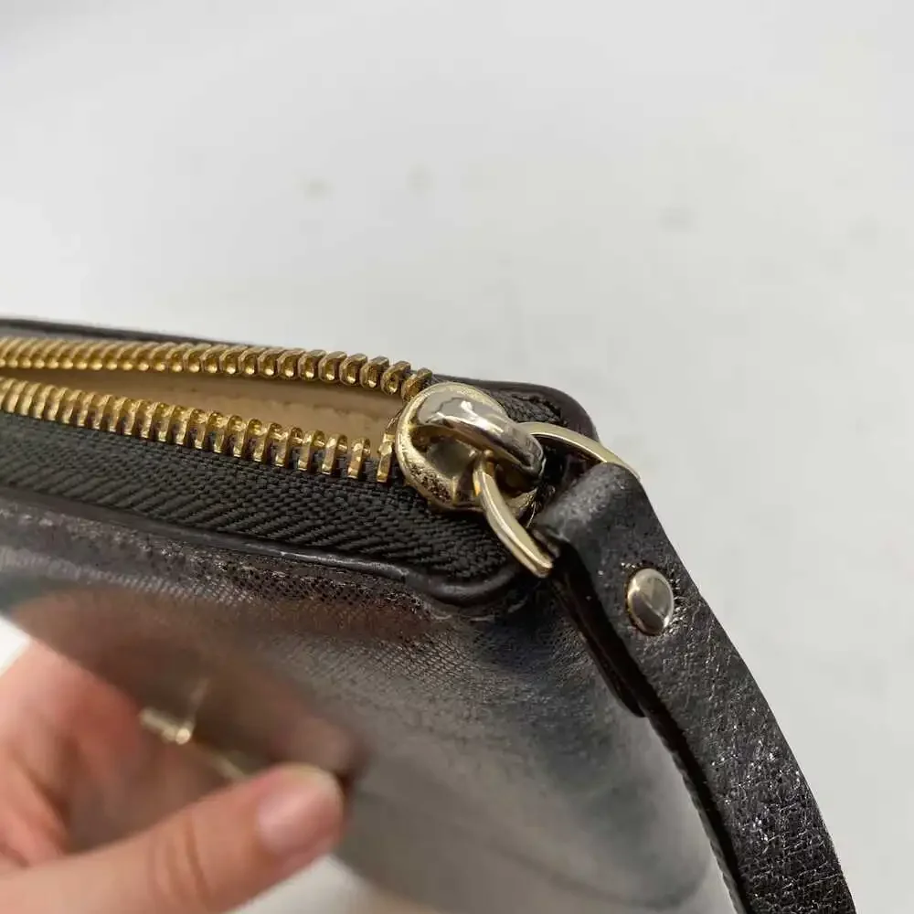 kate spade Silver Leather Zip-Around Wallet | OS